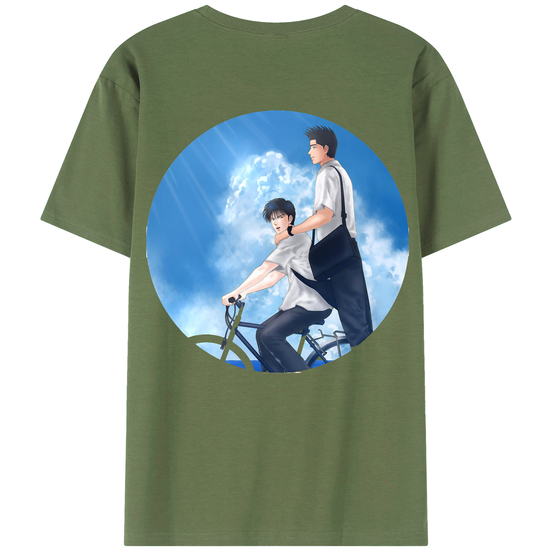 （画像用） SLAM DUNK／スラムダンク 綿100％ メンズ半袖Tシャツ（バックプリント） 通気性
